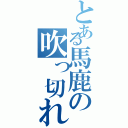 とある馬鹿の吹っ切れ（）