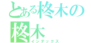 とある柊木の柊木（インデックス）