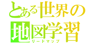 とある世界の地図学習（リードマップ）