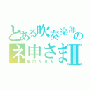 とある吹奏楽部のネ申さまⅡ（堀口かりん）