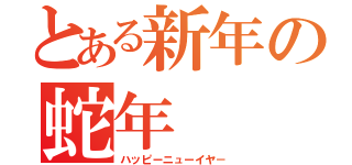 とある新年の蛇年（ハッピーニューイヤ－）