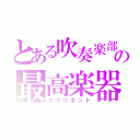 とある吹奏楽部の最高楽器（クラリネット）