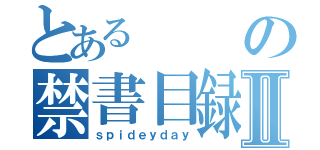 とあるの禁書目録Ⅱ（ｓｐｉｄｅｙｄａｙ）