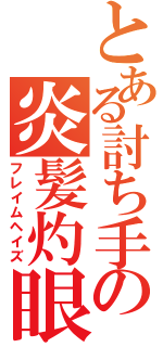 とある討ち手の炎髪灼眼（フレイムヘイズ）