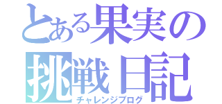 とある果実の挑戦日記（チャレンジブログ）