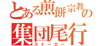 とある煎餅宗教の集団尾行（ストーカー）