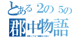 とある２の５の郡中物語（何言ってる？優勝は５組だ‼）