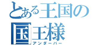 とある王国の国王様（アンダーバー）