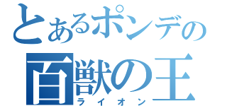 とあるポンデの百獣の王（ライオン）