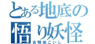 とある地底の悟り妖怪（古明地こいし）