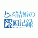 とある結婚の録画記録（メイキングムービー）