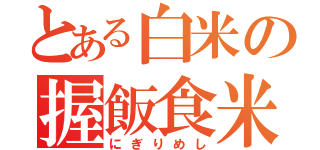 とある白米の握飯食米（にぎりめし）