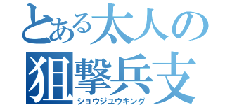 とある太人の狙撃兵支持（ショウジユウキング）