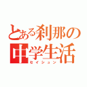 とある刹那の中学生活（セイシュン）