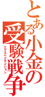 とある小金の受験戦争（エクスペクテイション）