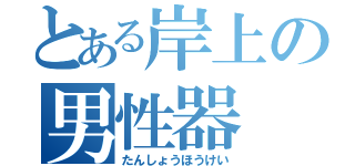 とある岸上の男性器（たんしょうほうけい）