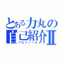 とある力丸の自己紹介Ⅱ（プロフィール）