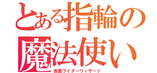 とある指輪の魔法使い（仮面ライダーウィザード）