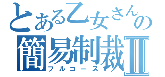 とある乙女さんの簡易制裁Ⅱ（フルコース）