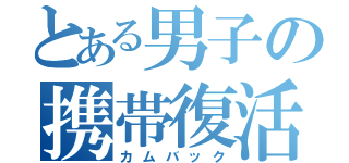 とある男子の携帯復活（カムバック）