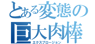 とある変態の巨大肉棒（エクスプロージョン）