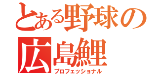 とある野球の広島鯉（プロフェッショナル）