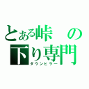 とある峠の下り専門（ダウンヒラ―）