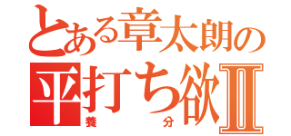 とある章太朗の平打ち欲Ⅱ（養分）