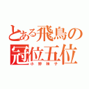 とある飛鳥の冠位五位（小野妹子）