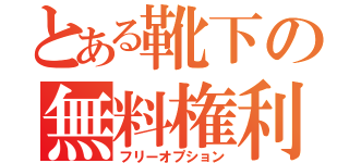 とある靴下の無料権利（フリーオプション）