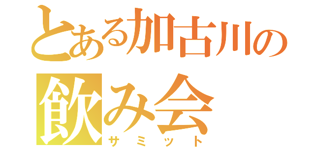 とある加古川の飲み会（サミット）