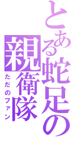 とある蛇足の親衛隊（ただのファン）