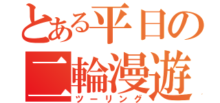 とある平日の二輪漫遊（ツーリング）