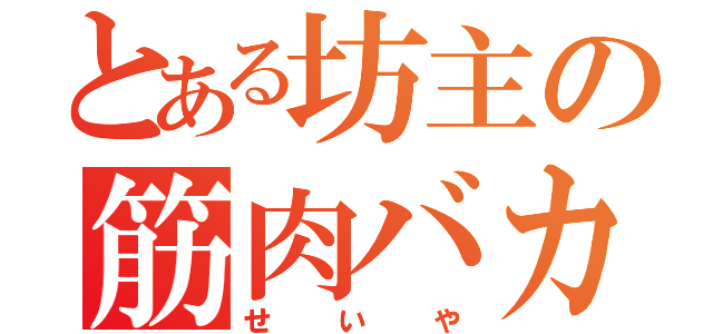 とある坊主の筋肉バカ（せいや）