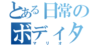 とある日常のボディタッチ（マリオ）