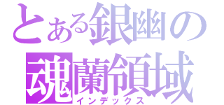 とある銀幽の魂蘭領域（インデックス）