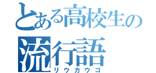 とある高校生の流行語（リウカウゴ）