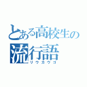 とある高校生の流行語（リウカウゴ）