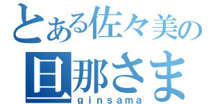 とある佐々美の旦那さま（ｇｉｎｓａｍａ）