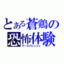 とある蒼鶏の恐怖体験（グースフレッシュ）