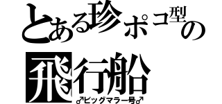 とある珍ポコ型の飛行船（♂ビッグマラー号♂）