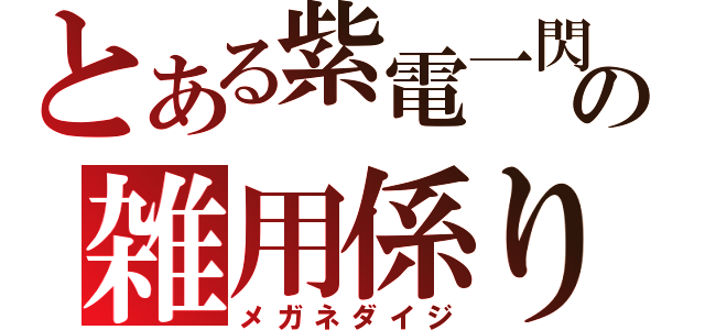 とある紫電一閃の雑用係り（メガネダイジ）