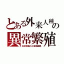 とある外来人種の異常繁殖（在日特権の上流偽国民）