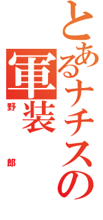 とあるナチスの軍装（野郎）