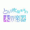 とある吹奏楽部の木管楽器（フルート奏者）