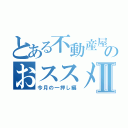 とある不動産屋のおススメ物件Ⅱ（今月の一押し編）