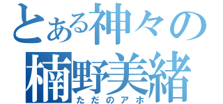 とある神々の楠野美緒（ただのアホ）