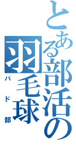 とある部活の羽毛球（バド部）