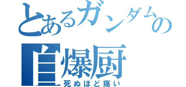 とあるガンダムの自爆厨（死ぬほど痛い）