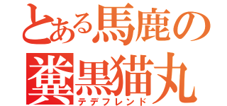 とある馬鹿の糞黒猫丸（テデフレンド）